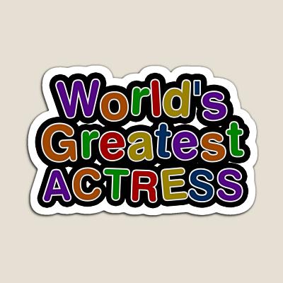 World's Greatest ACTRESS Sticker