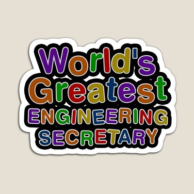 World's Greatest ENGINEERING SECRETARY Sticker