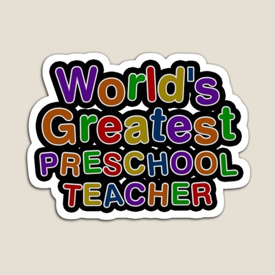 World's Greatest PRESCHOOL TEACHER Sticker