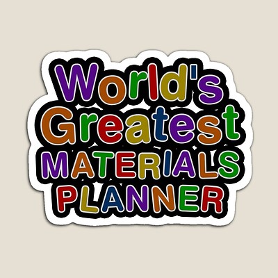 World's Greatest MATERIALS PLANNER Sticker