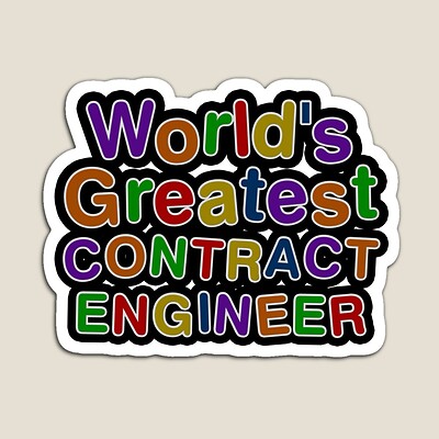 World's Greatest CONTRACT ENGINEER Sticker