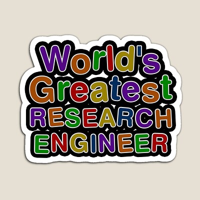 World's Greatest RESEARCH ENGINEER Sticker
