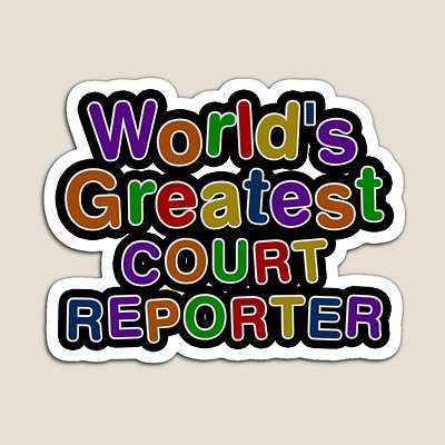 World's Greatest COURT REPORTER Sticker