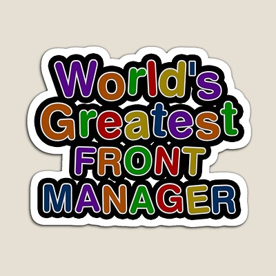 World's Greatest FRONT MANAGER Sticker