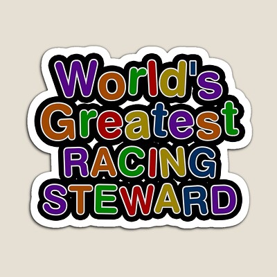 World's Greatest RACING STEWARD Sticker