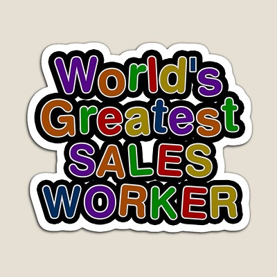 World's Greatest SALES WORKER Sticker