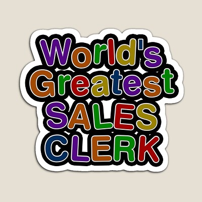 World's Greatest SALES CLERK Sticker
