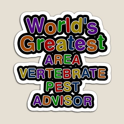 World's Greatest AREA VERTEBRATE PEST ADVISOR Sticker