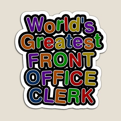 World's Greatest FRONT OFFICE CLERK Sticker
